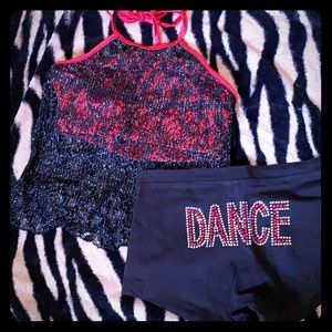 Halter top dance wear set